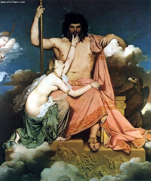 Tetis implorando a Zeus - Ingres, Jean-Auguste-Dominique