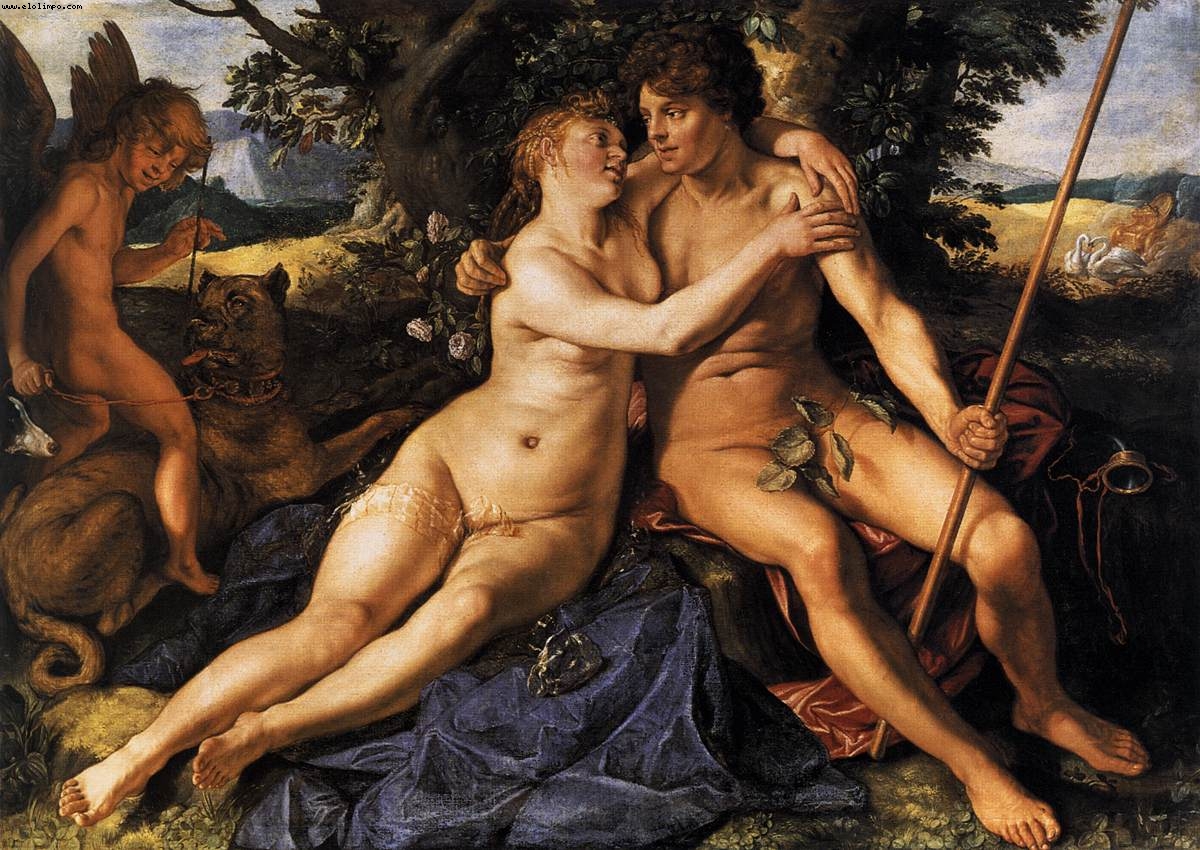 Venus y Adonis - Goltzius, Hendrick